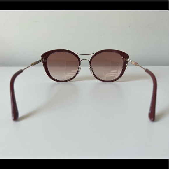 Burberry Check Detail Round Frame Sunglasses - Picture 4 of 14